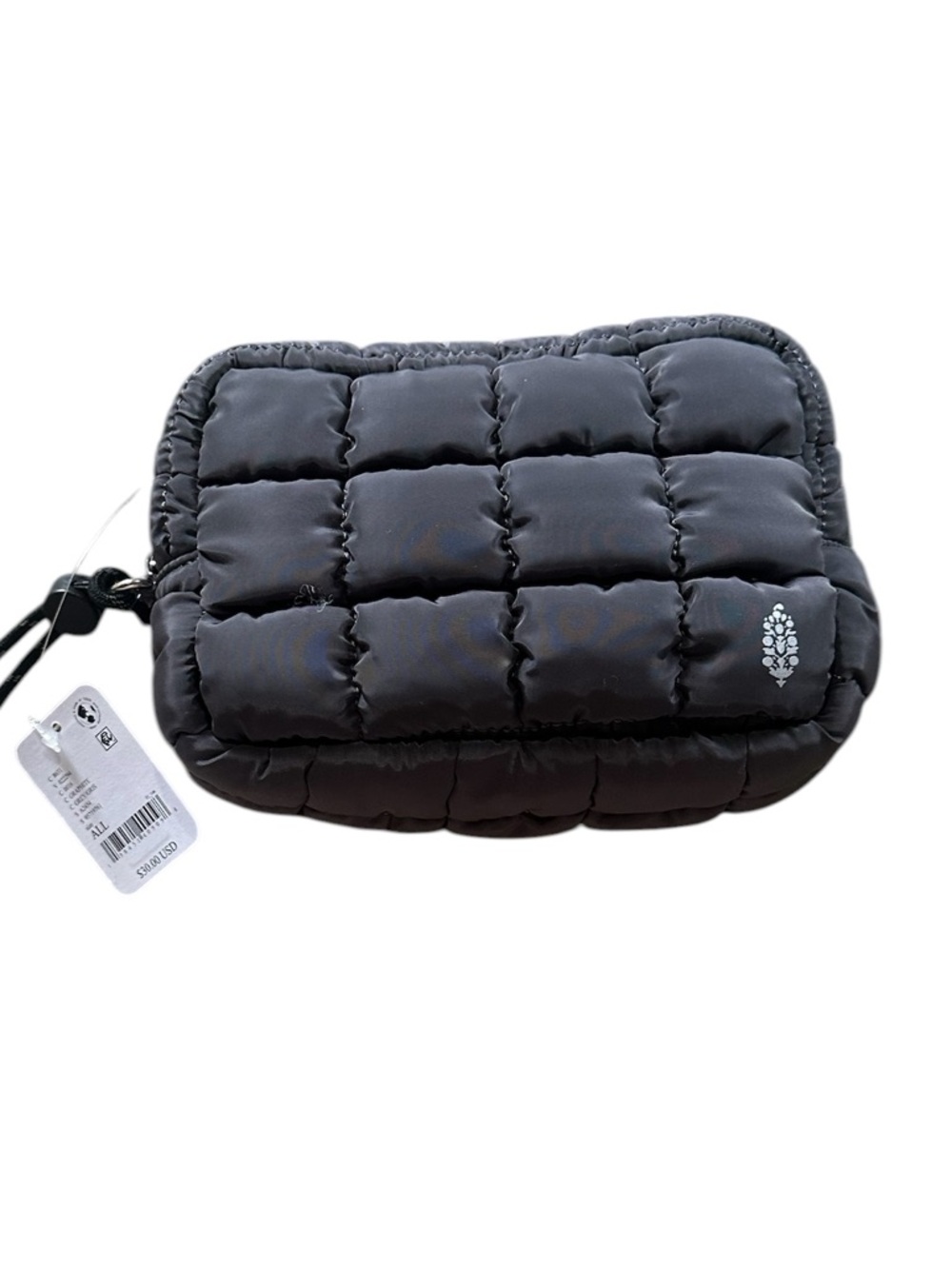 Free People Movement Mini Quilted Case Graphite Gray NWT - Picture 3 of 7